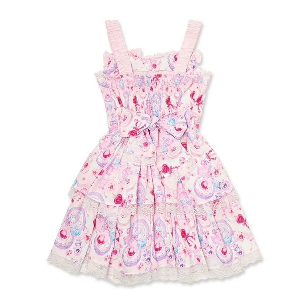Kawaii Lolita Japanese style pink dress - Size Small